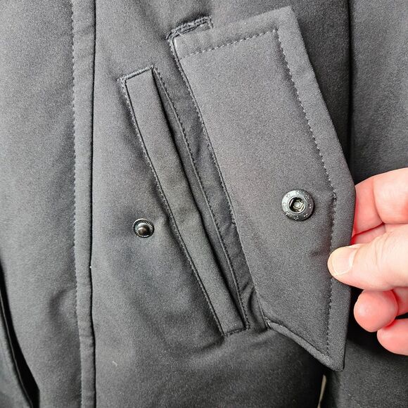 RUD BY RUDSAK Winter Coat Women's Large Black Faux Fur Trim Down Feathers Parka - Picture 5 of 16